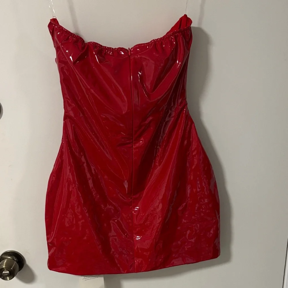 Brand new Red Patent Mini Dress with Heart Accents from Mew Mews - Picture 2 of 5